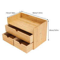 Bamboo Desk Organiser Natural Wood